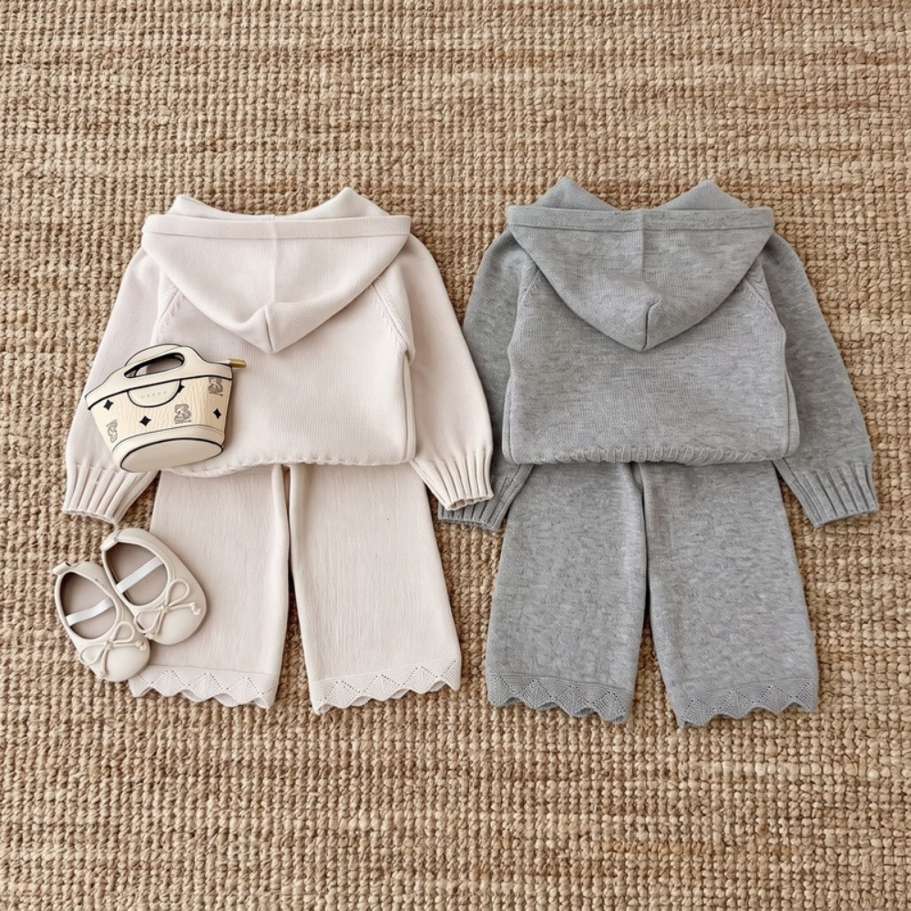 Lilo Hooded Zip Cardigan and Pants Set