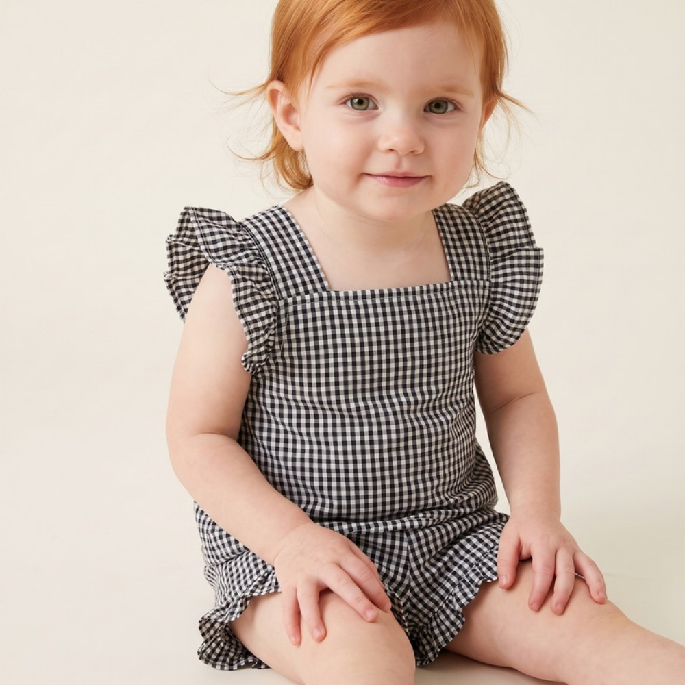 Lilo Plaid Strap Set - Black