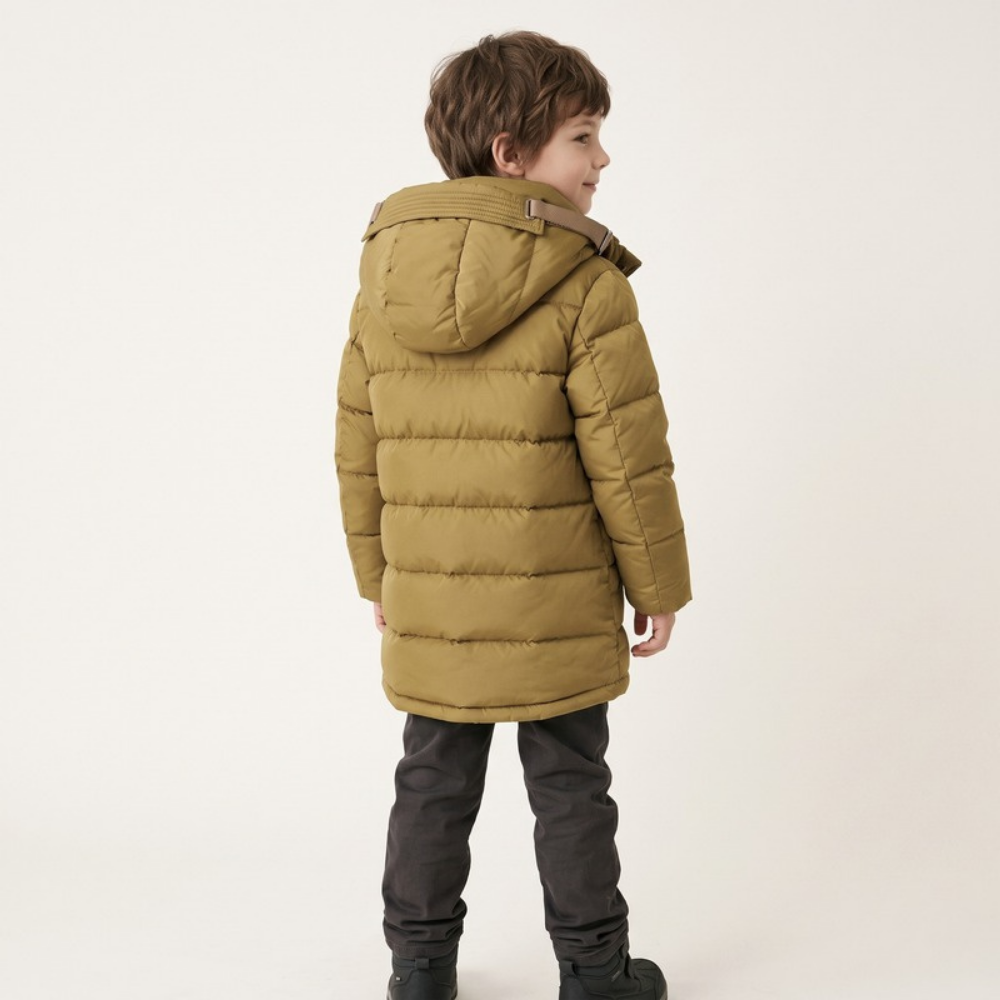 Lilo Boys Long Down Coat - Khaki
