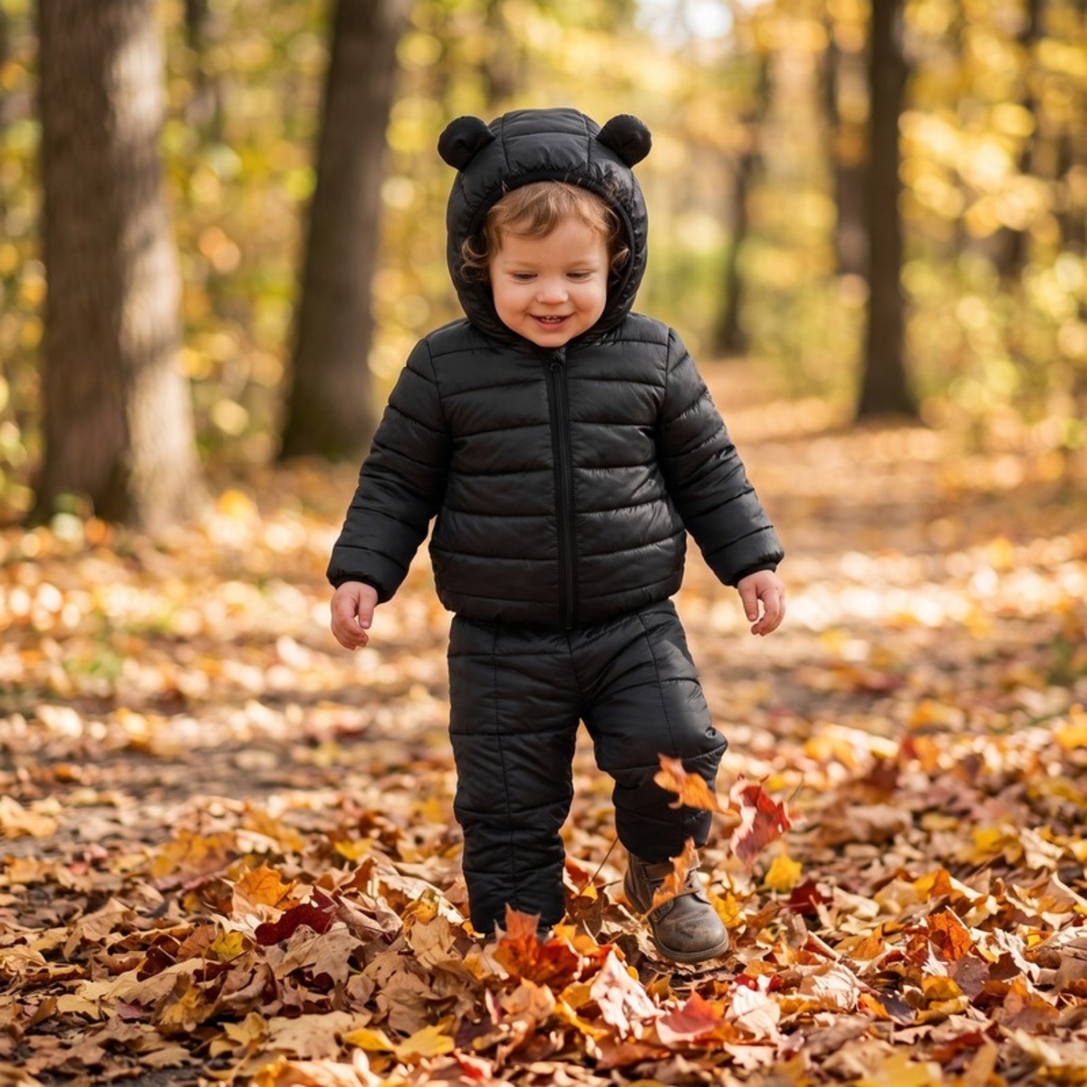 Lilo Hooded Jacket and Pants Set - Black