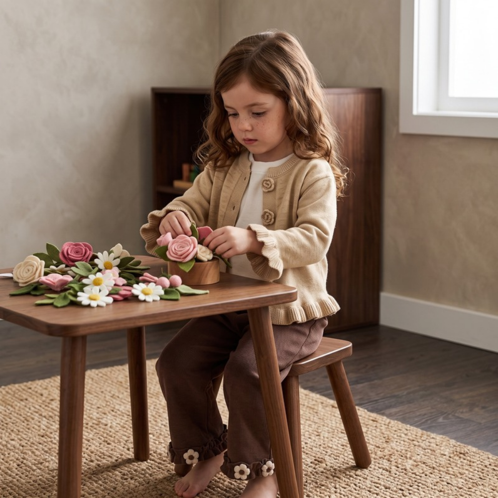Lilo Floral Knit Three Piece Set - Khaki