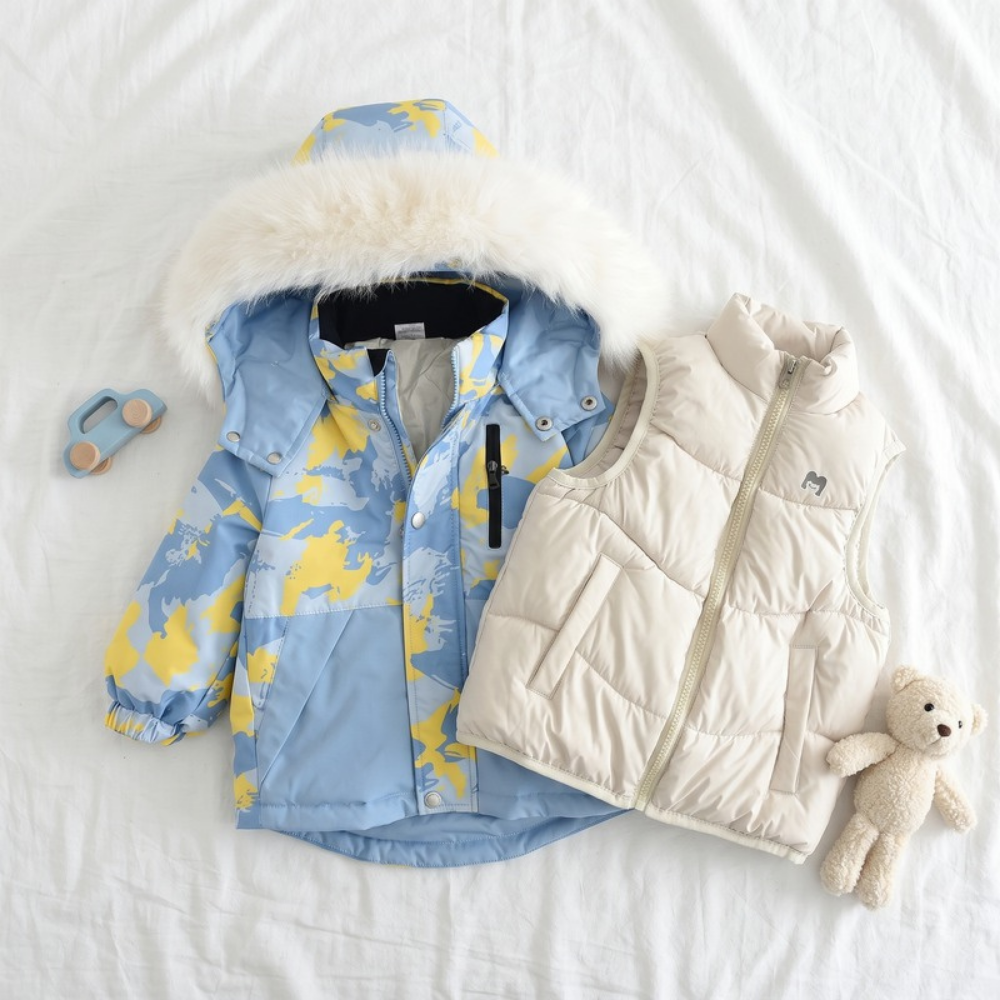 Lilo Boy Waterproof Hooded Snowsuit Set - Light Blue