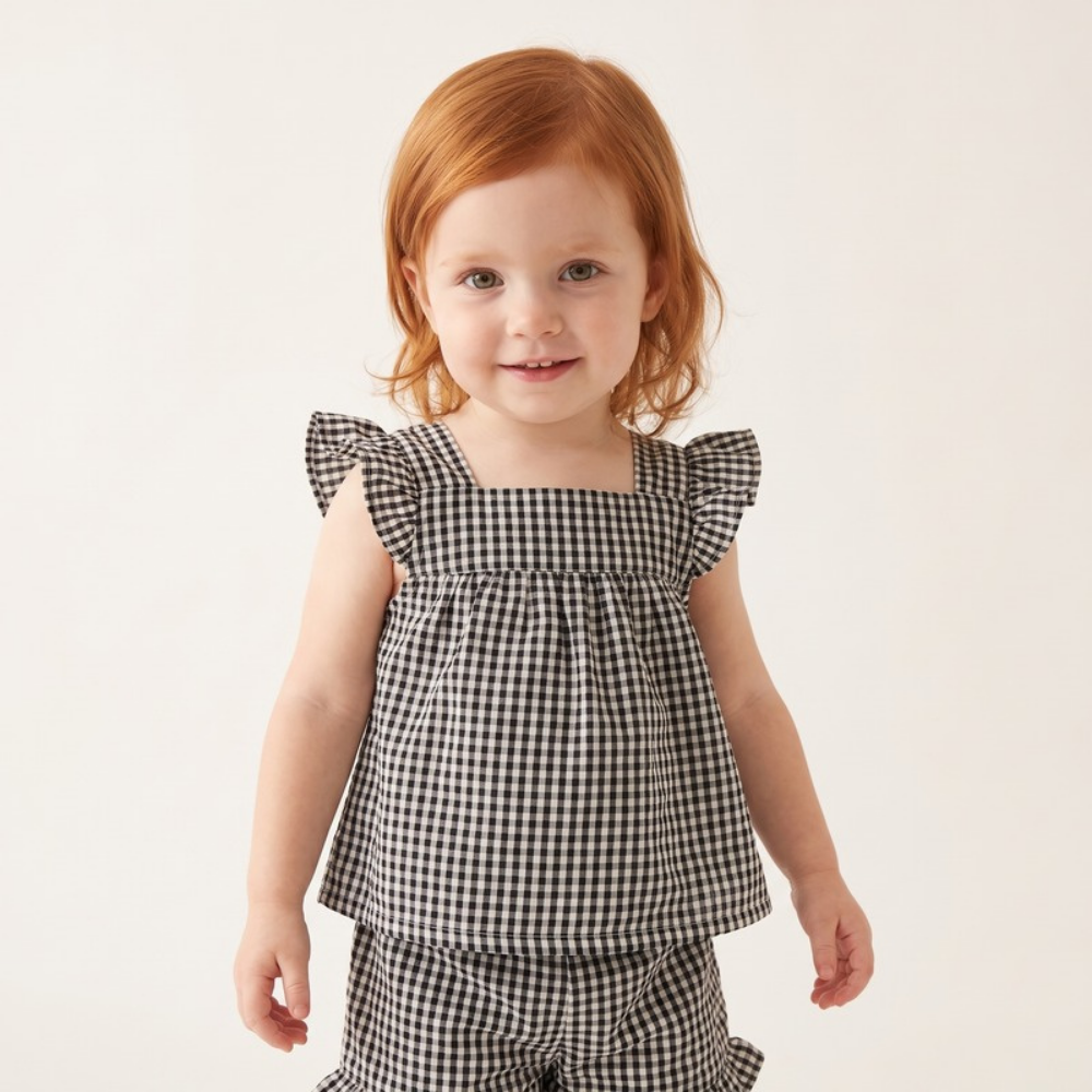 Lilo Plaid Strap Set - Black