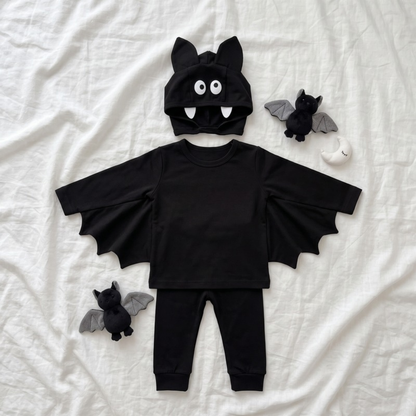 Lilo Bat Print Three Piece Set with Hat