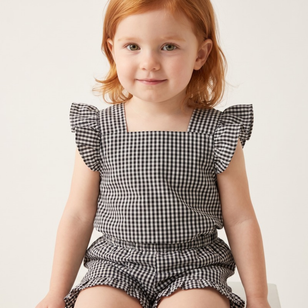 Lilo Plaid Strap Set - Black
