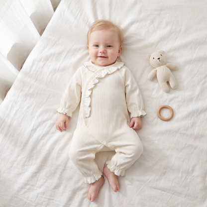 Lilo Seamless Cotton Romper - Puff White