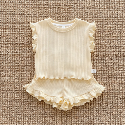 Lilo Ruffle Tank Set - Light Yellow