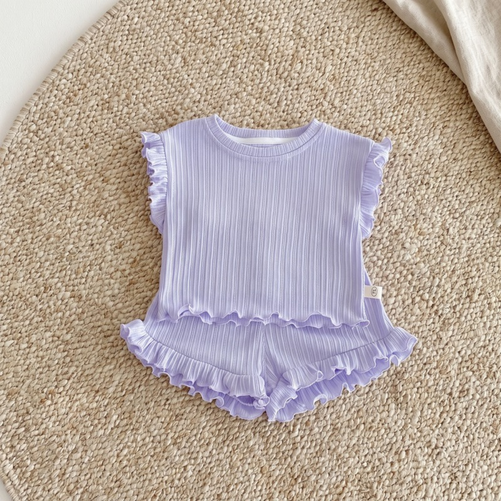 Lilo Ruffle Tank Set - Lilac