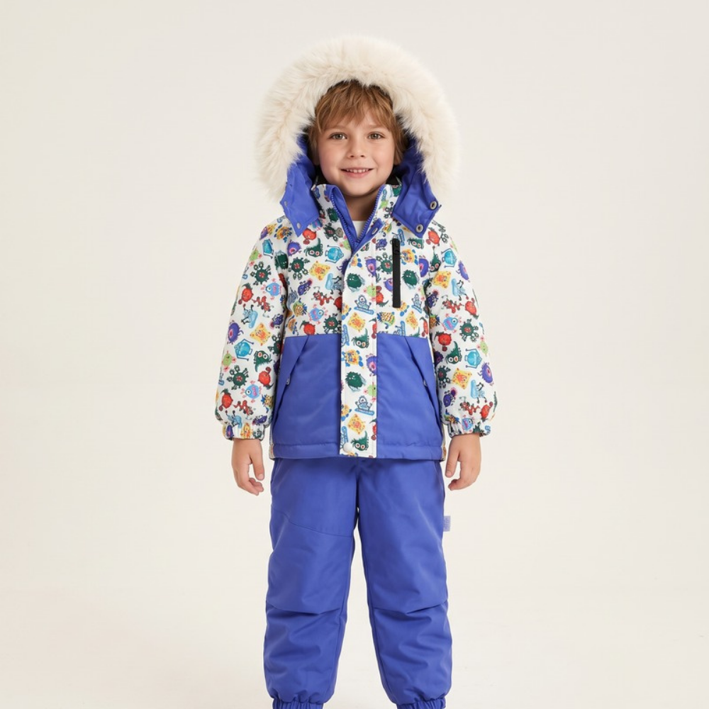 Lilo Boy Waterproof Hooded Snowsuit Set - Royal Blue