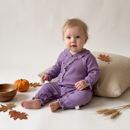 Lilo Seamless Cotton Romper - Violet