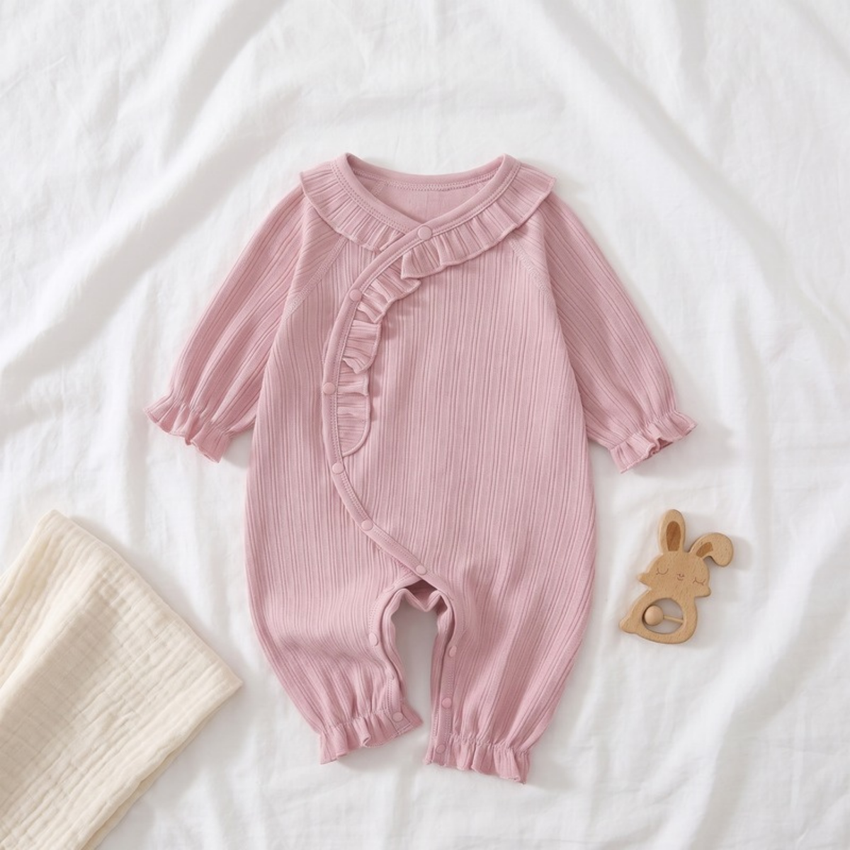 Lilo Seamless Cotton Romper - Soft Smoke Pink