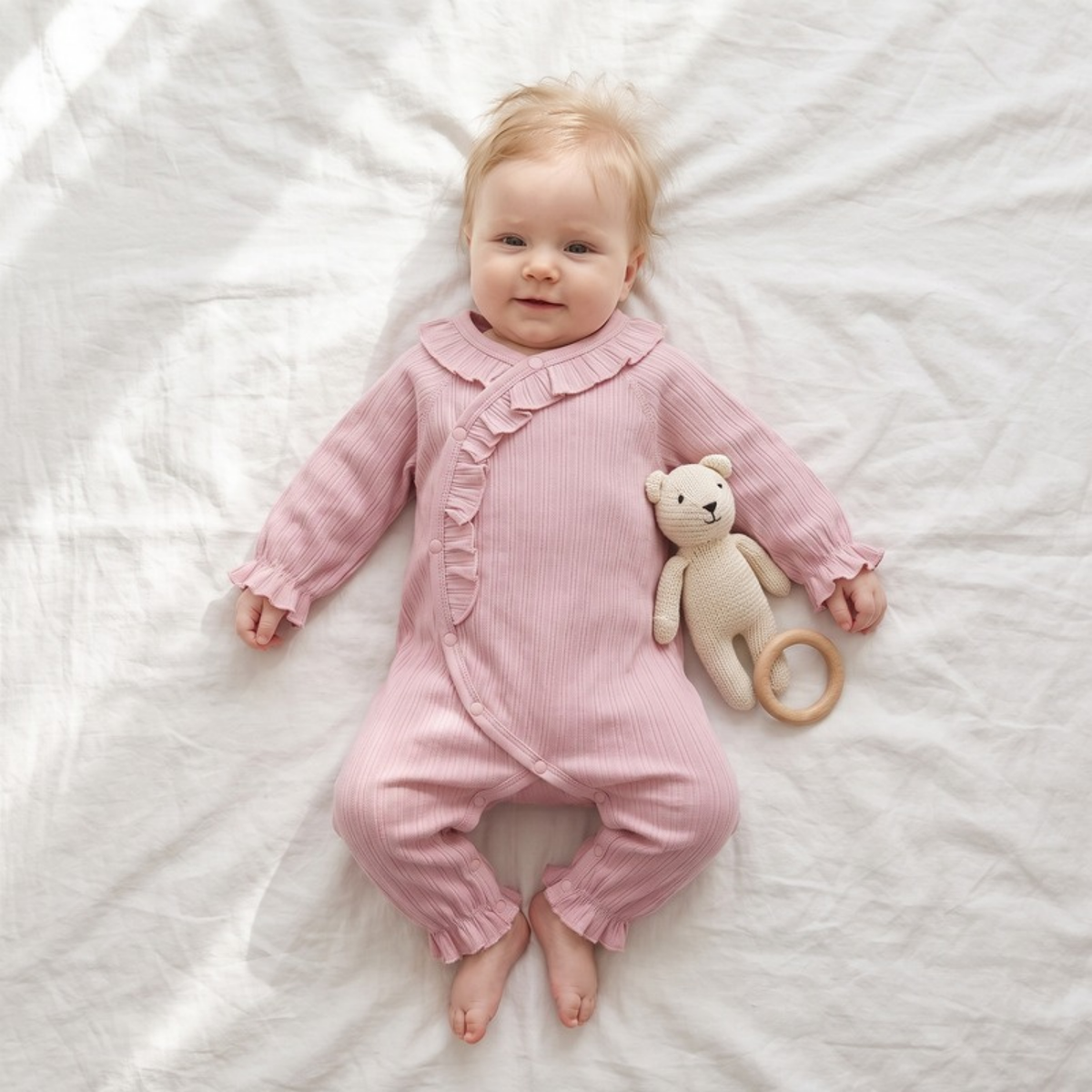 Lilo Seamless Cotton Romper - Soft Smoke Pink