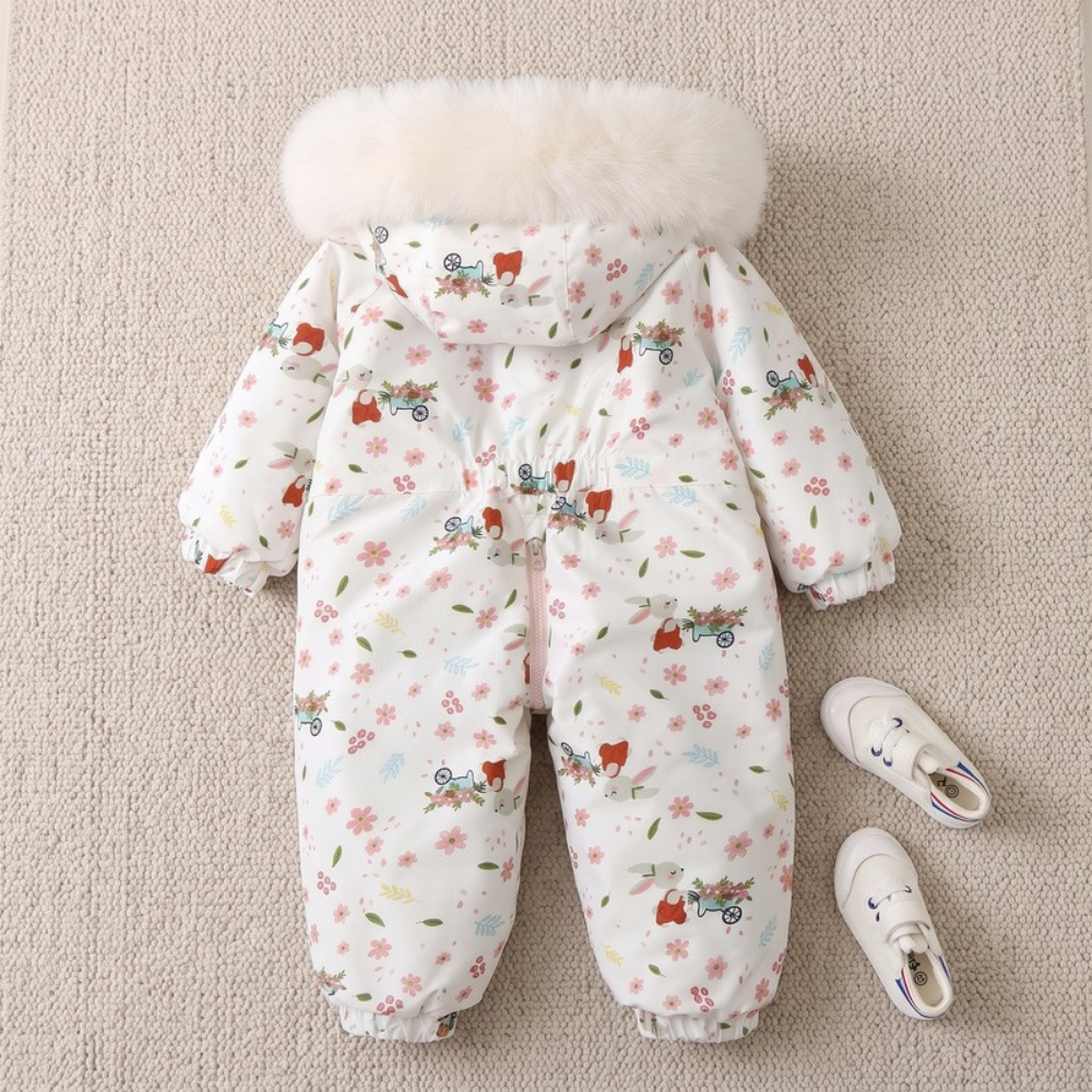 Lilo Lightweight Hooded Snowsuit - White Bunny