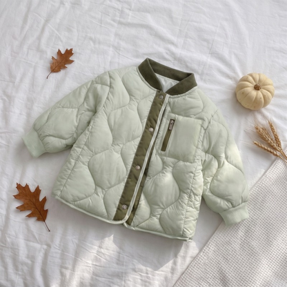 Lilo Patchwork Padded School Jacket - Mint