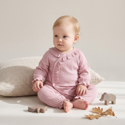 Lilo Seamless Cotton Romper - Soft Smoke Pink
