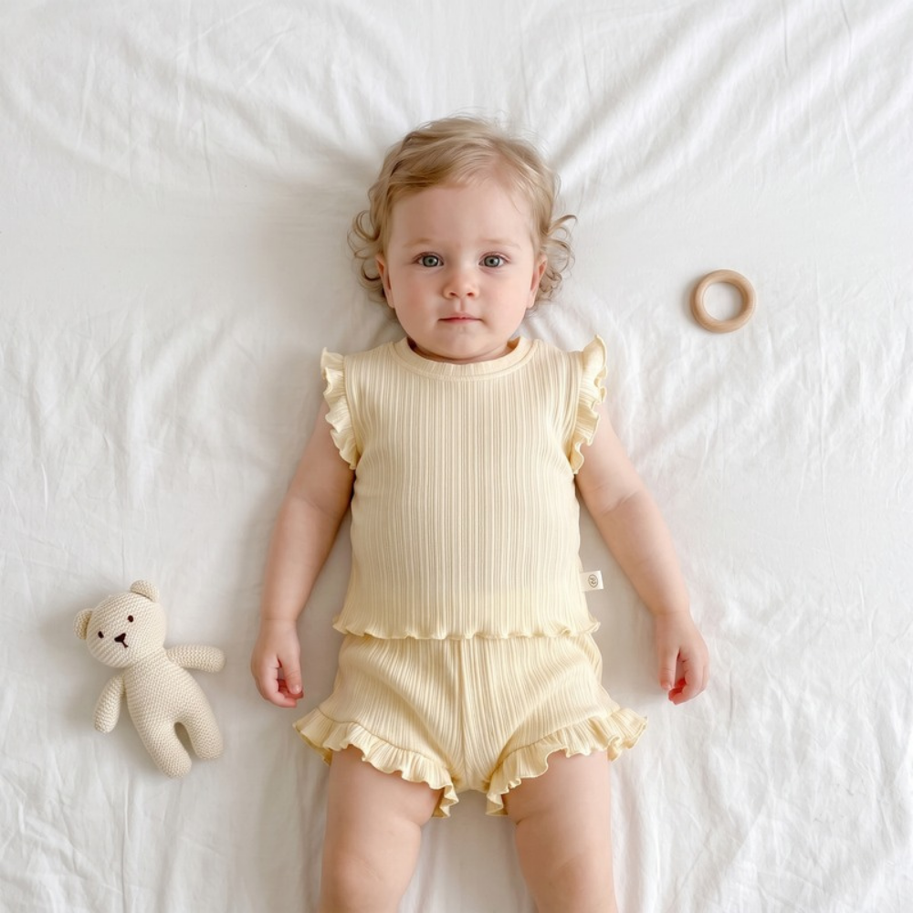 Lilo Ruffle Tank Set - Light Yellow