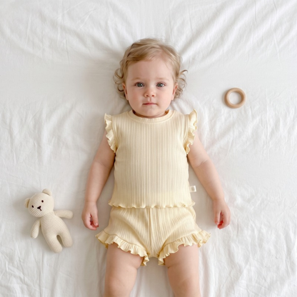 Lilo Ruffle Tank Set - Light Yellow