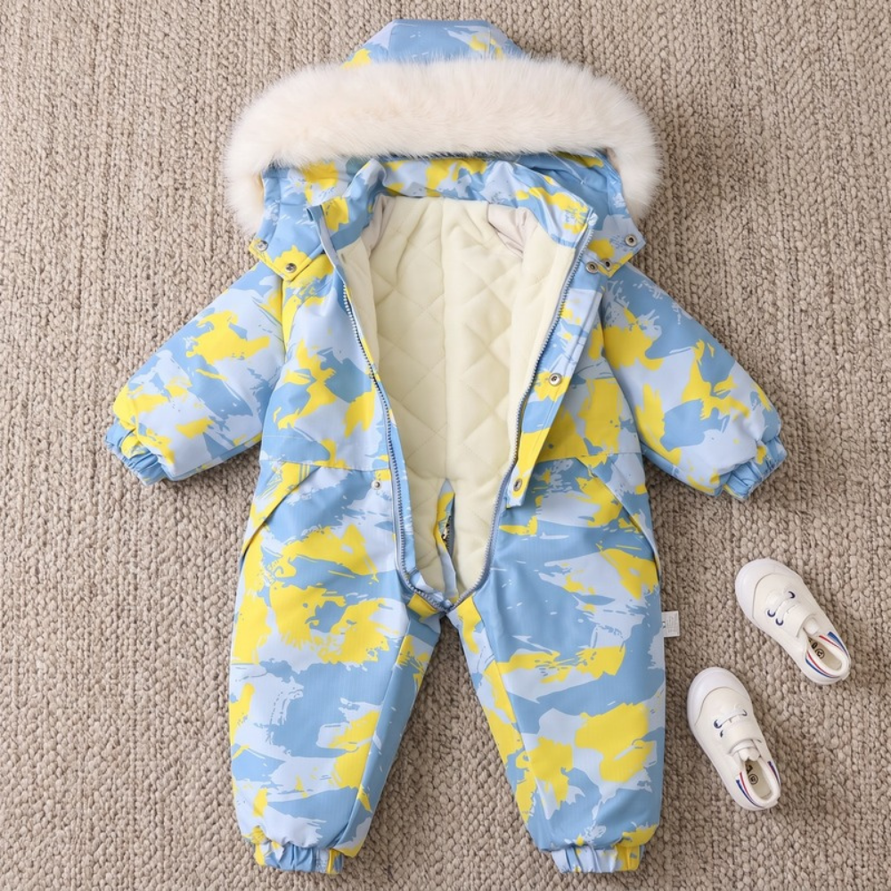 Lilo Lightweight Hooded Snowsuit - Light Blue Camo