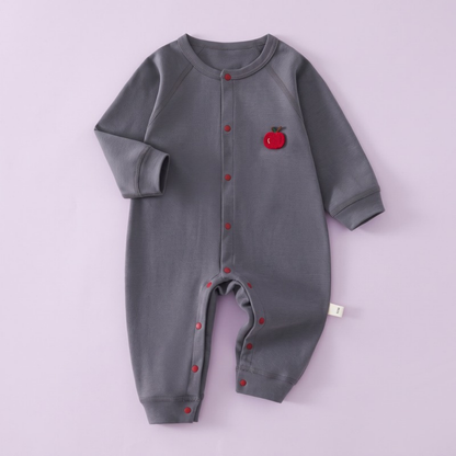 Lilo Pure Cotton Baby Romper - Dark Grey