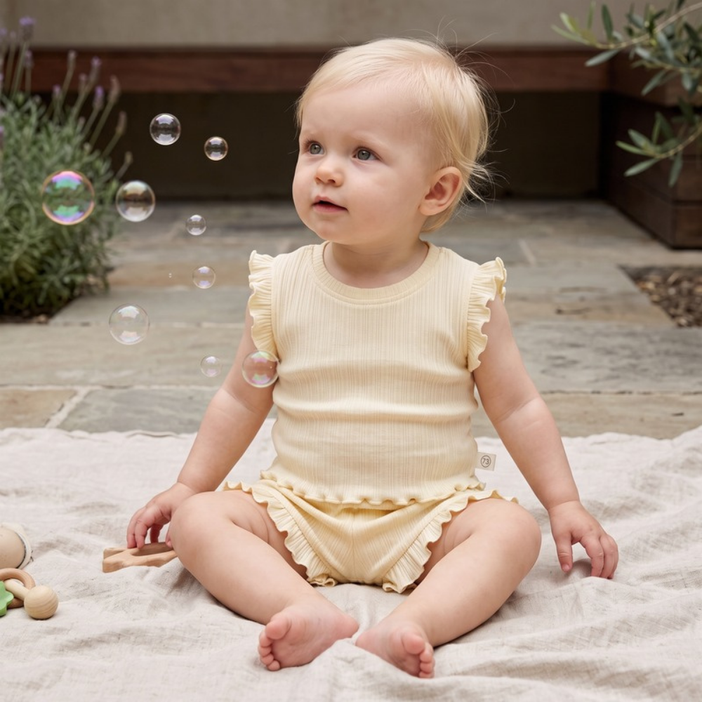 Lilo Ruffle Tank Set - Light Yellow