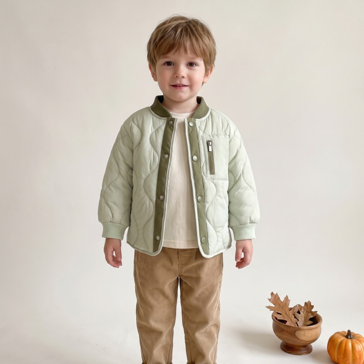 Lilo Patchwork Padded School Jacket - Mint