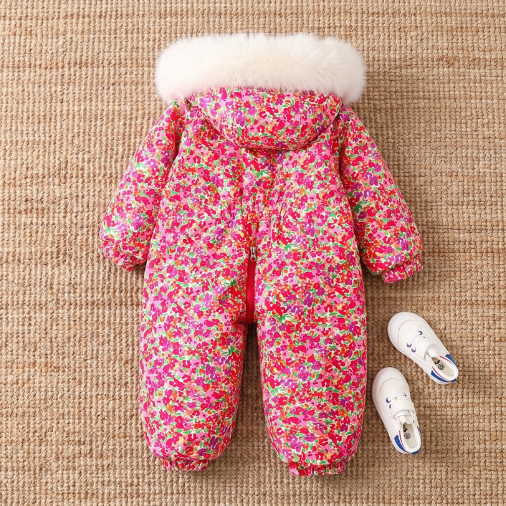 Lilo Lightweight Hooded Snowsuit - Pink Floral