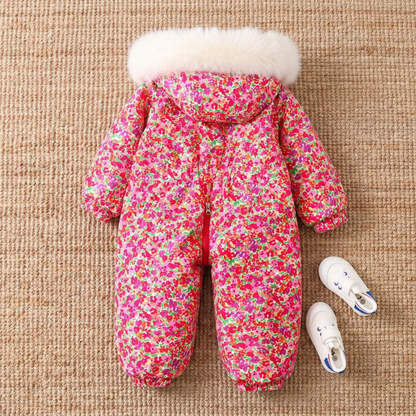 Lilo Lightweight Hooded Snowsuit - Pink Floral