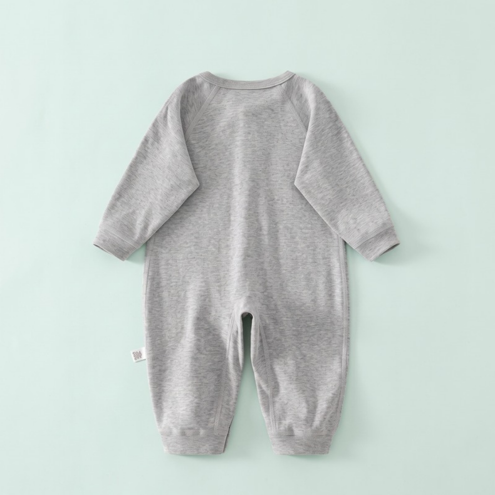 Lilo Pure Cotton Baby Romper - Light Grey