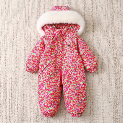 Lilo Lightweight Hooded Snowsuit - Pink Floral