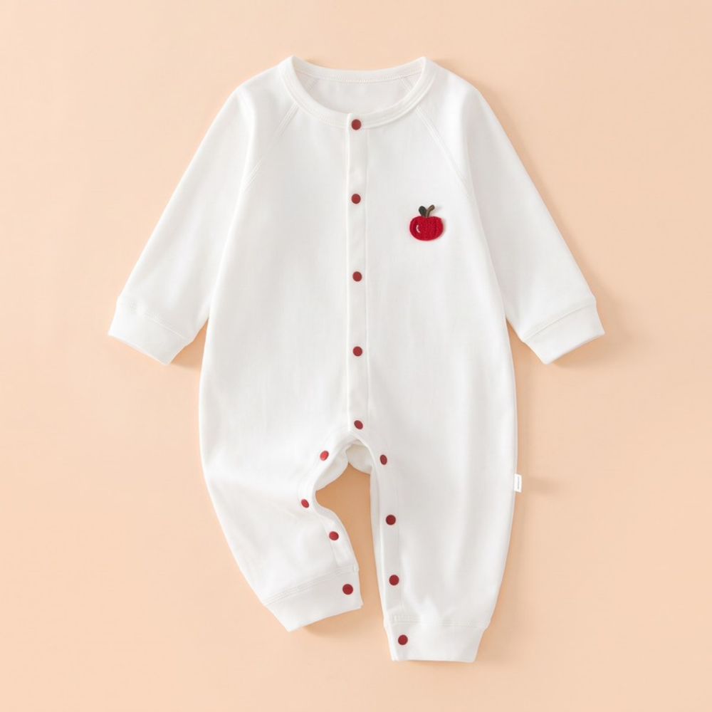 Lilo Pure Cotton Baby Romper - White