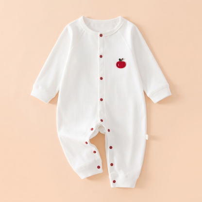 Lilo Pure Cotton Baby Romper - White