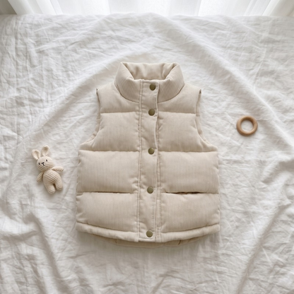 Lilo Corduroy Padded Vest - Cream