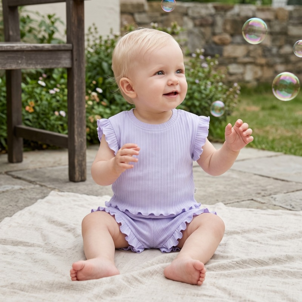 Lilo Ruffle Tank Set - Lilac