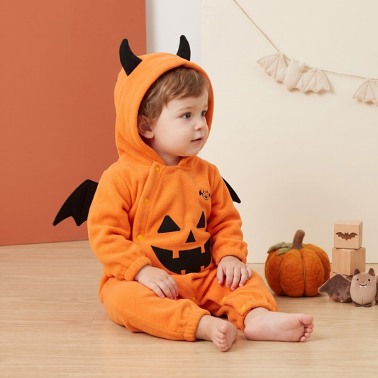 Lilo Pumpkin Hooded Baby Jumpsuit