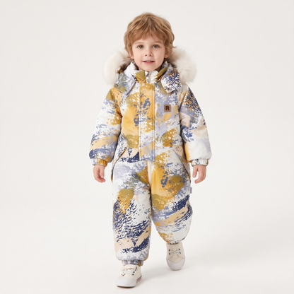 Lilo Lightweight Hooded Snowsuit - Yellow Camo