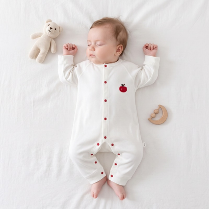 Lilo Pure Cotton Baby Romper - White