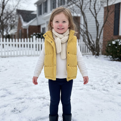 Lilo Corduroy Padded Vest - Mustard
