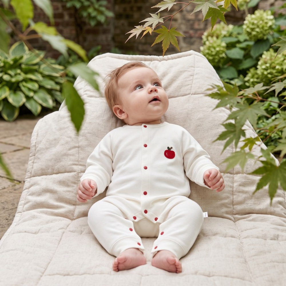 Lilo Pure Cotton Baby Romper - White