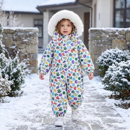Lilo Lightweight Hooded Snowsuit - White Monster