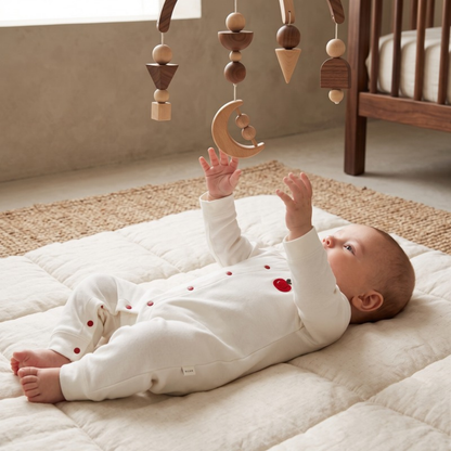 Lilo Pure Cotton Baby Romper - White