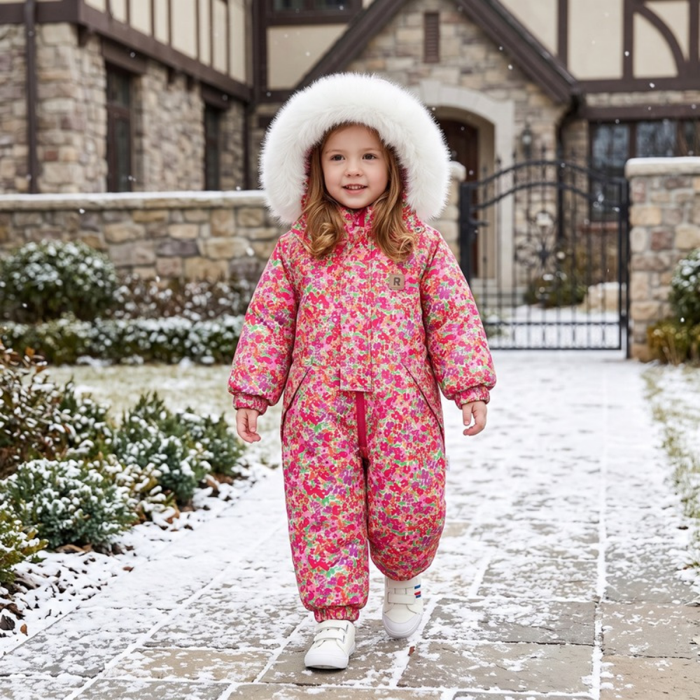 Lilo Lightweight Hooded Snowsuit - Pink Floral