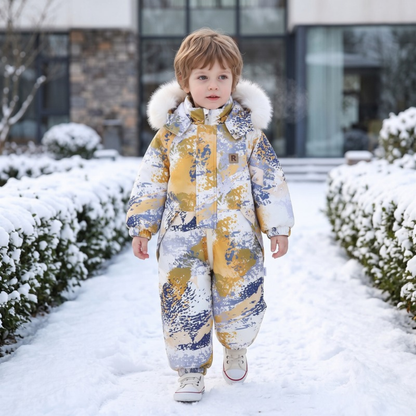 Lilo Lightweight Hooded Snowsuit - Yellow Camo