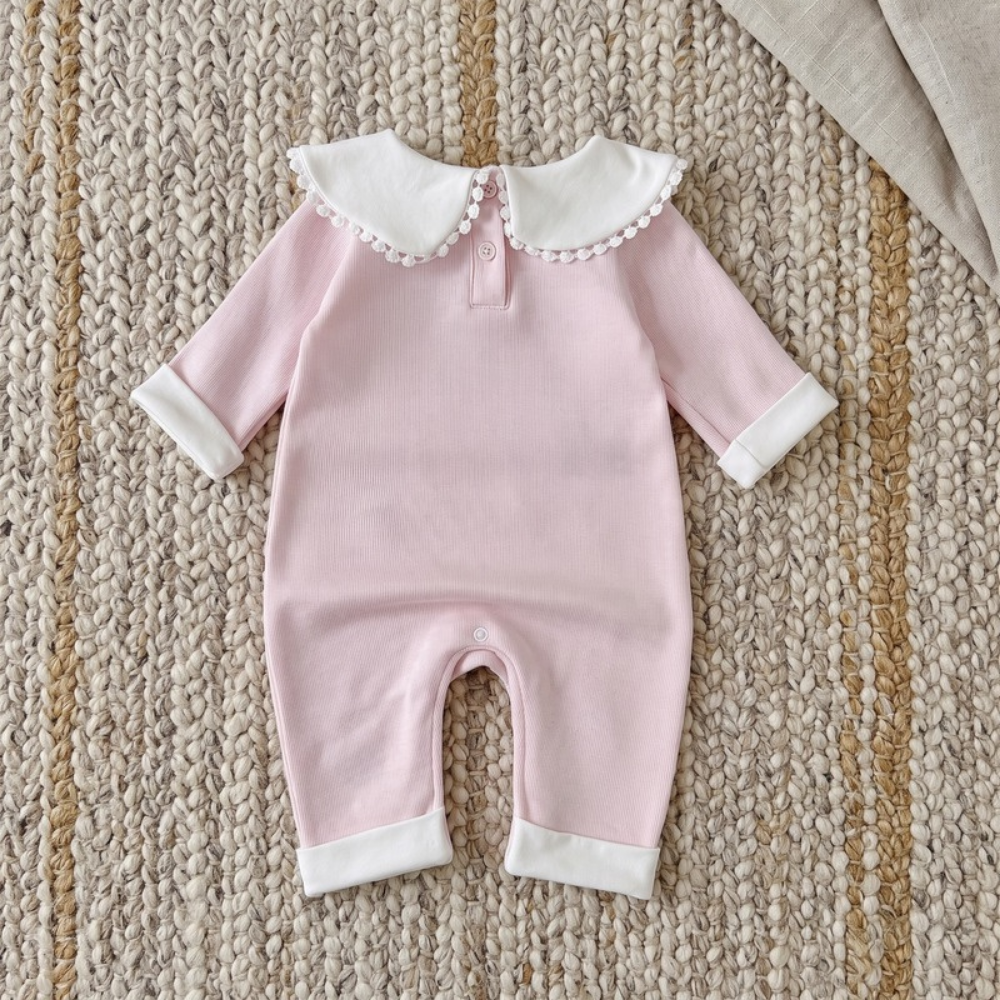 Lilo Cherry Collar Romper - White