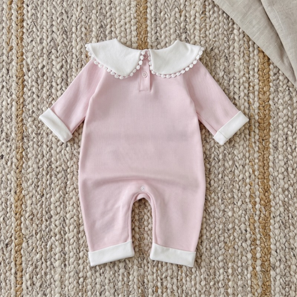 Lilo Cherry Collar Romper - White