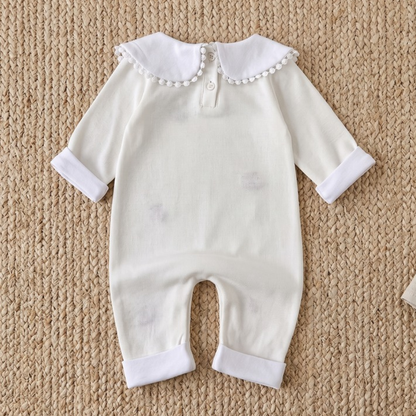 Lilo Cherry Collar Romper - White