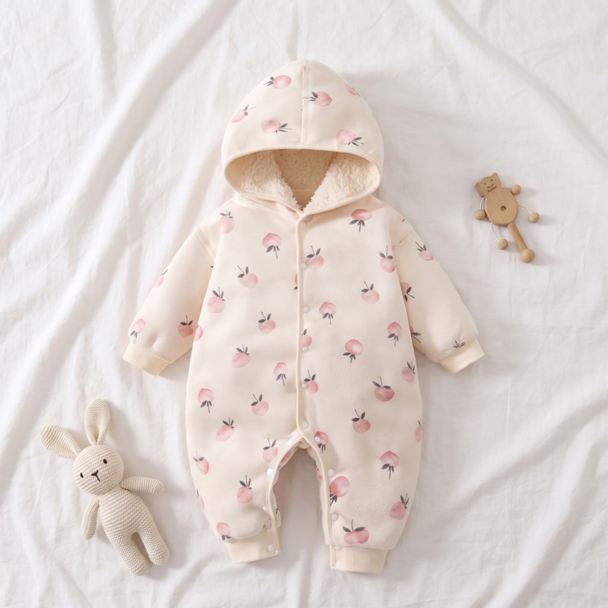 Lilo Double Sided Velvet Sleepsuit - Sweet Peach