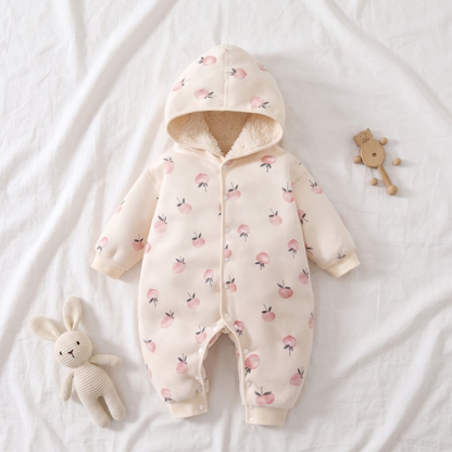 Lilo Double Sided Velvet Sleepsuit - Sweet Peach