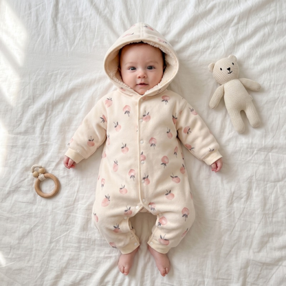 Lilo Double Sided Velvet Sleepsuit - Sweet Peach