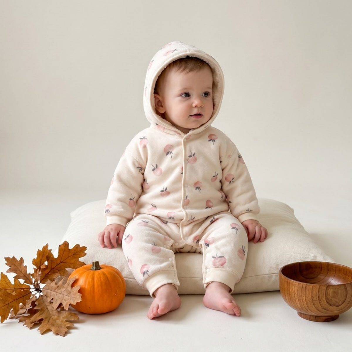Lilo Double Sided Velvet Sleepsuit - Sweet Peach