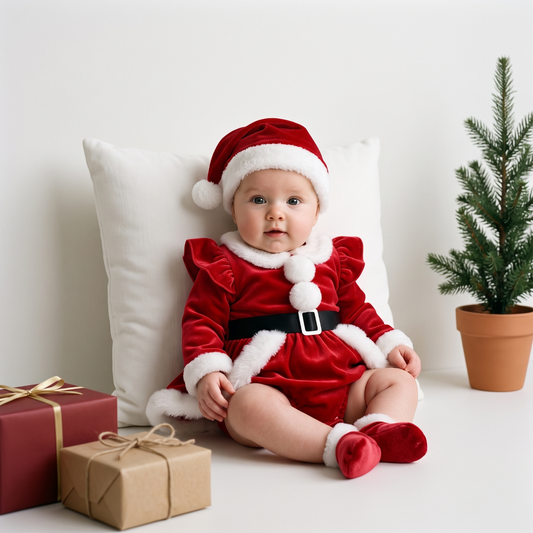 Lilo Trim Christmas Party Dress - Red